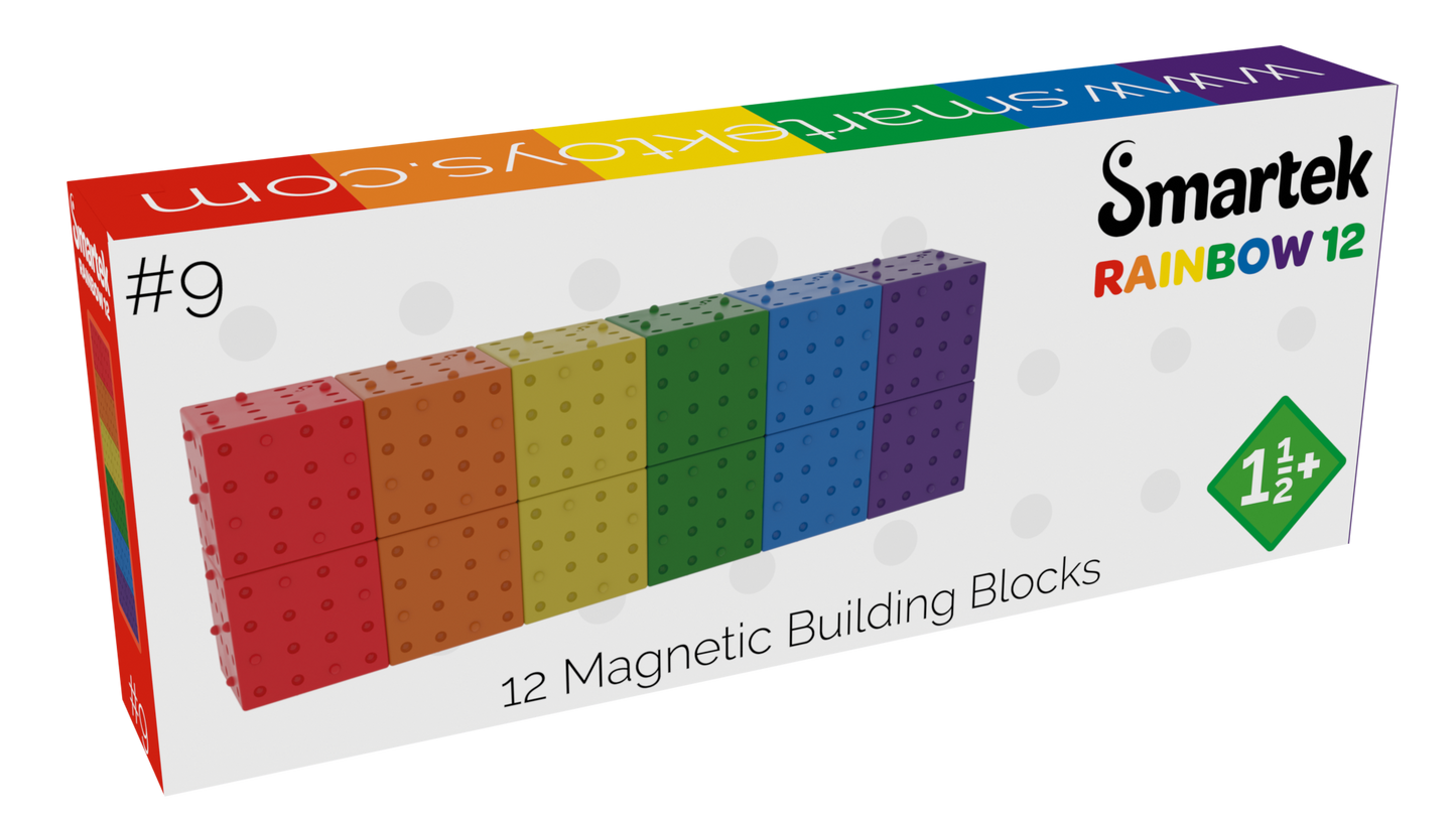 Magnetic Building Blocks Rainbow 12 pieces