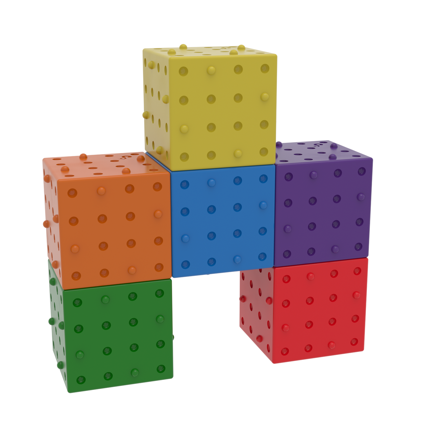 Magnetic Building Blocks Rainbow 6 pieces