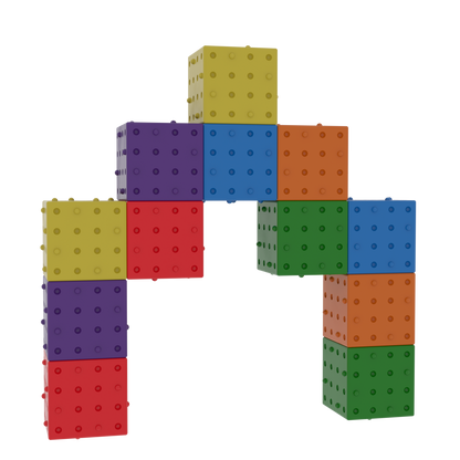 Magnetic Building Blocks Rainbow 12 pieces