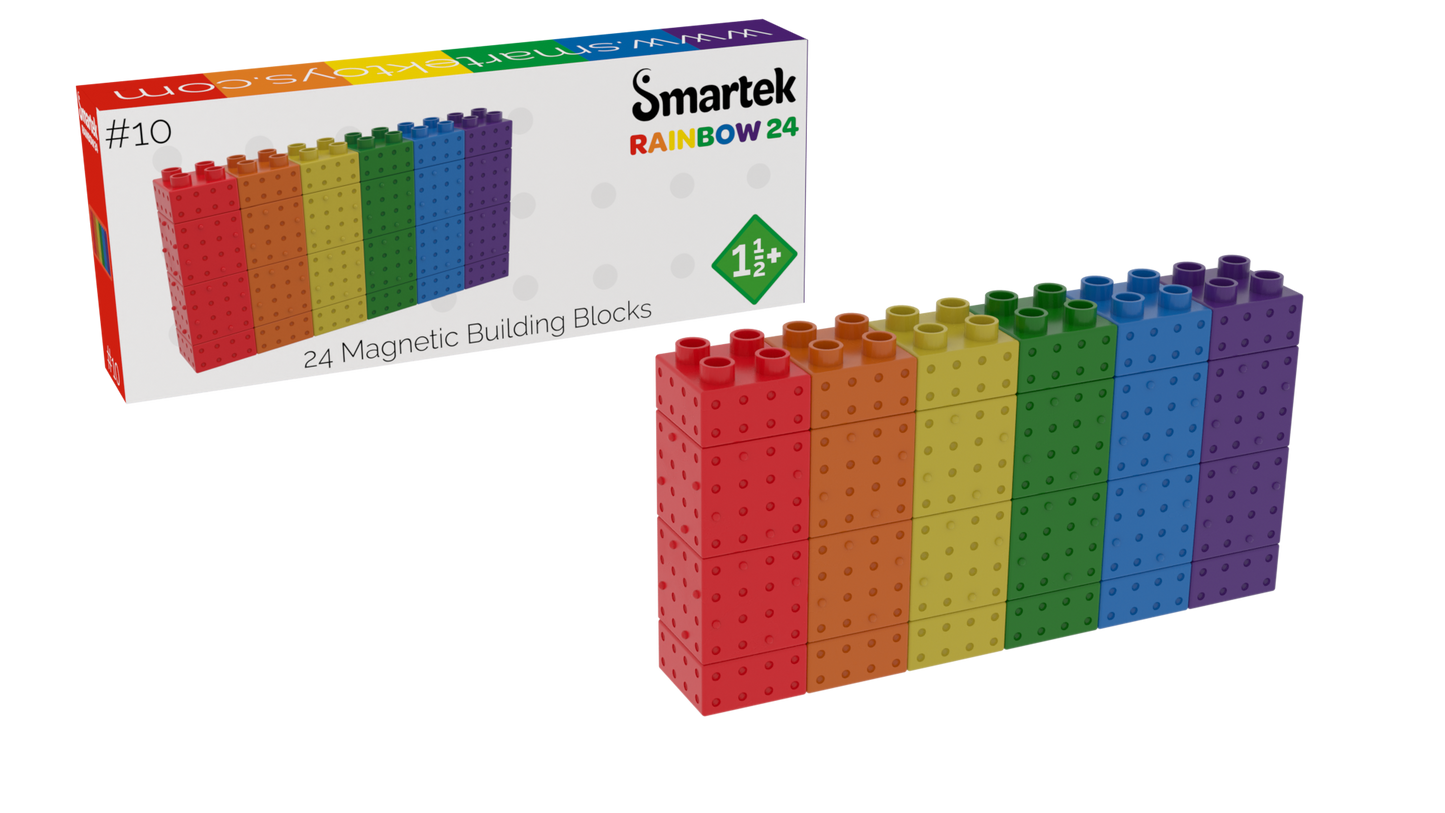 Magnetic Building Blocks Rainbow 24 pieces