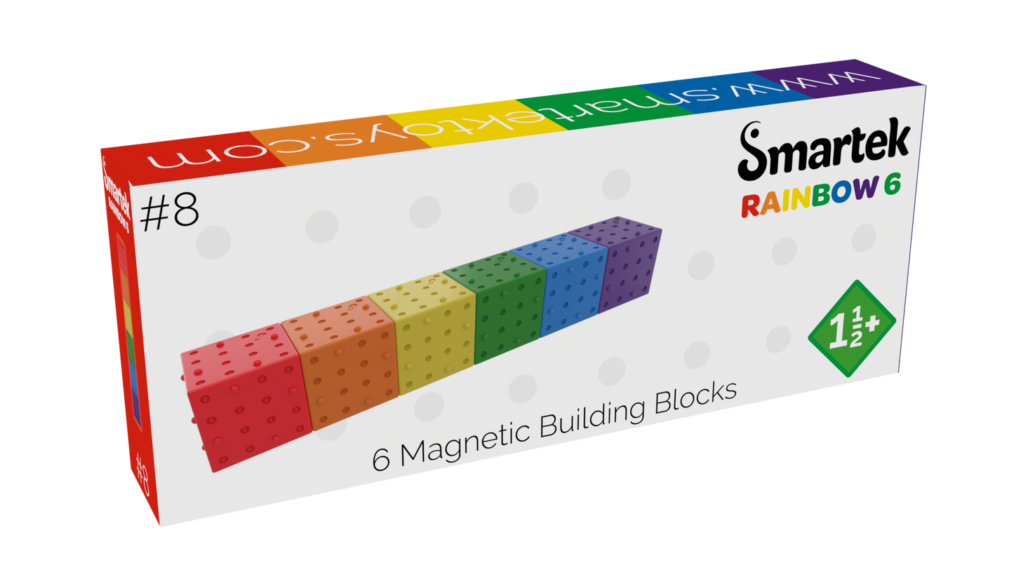 Magnetic Building Blocks Rainbow 6 pieces