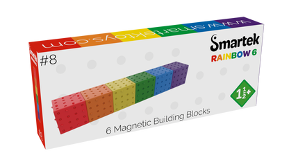 Magnetic Building Blocks Rainbow 6 pieces