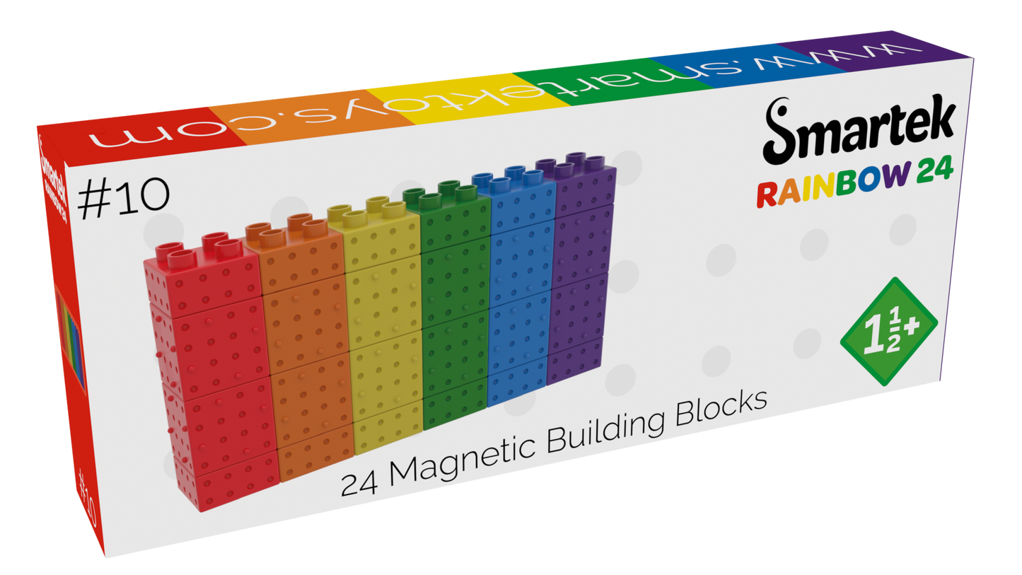 Magnetic Building Blocks Rainbow 24 pieces