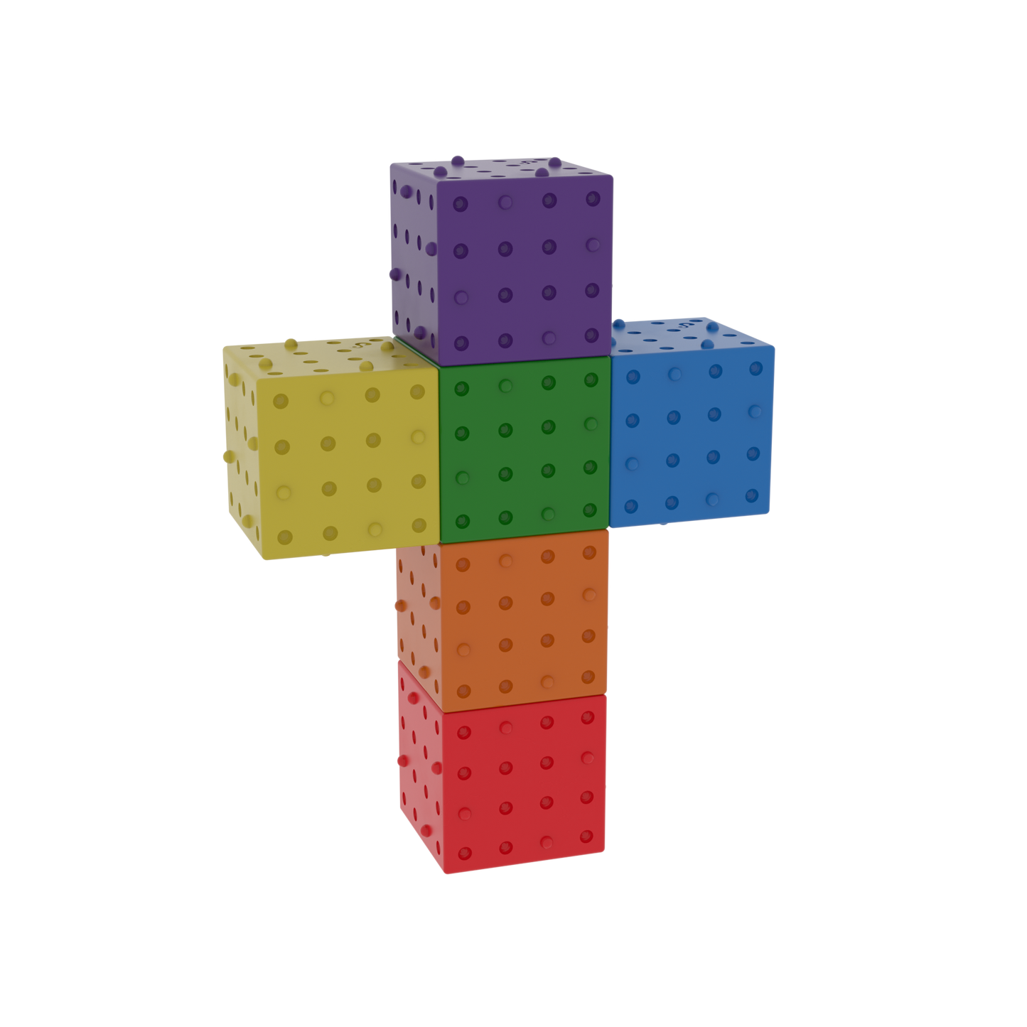 Magnetic Building Blocks Rainbow 6 pieces