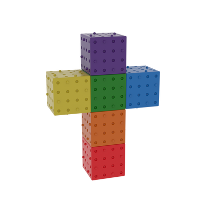 Magnetic Building Blocks Rainbow 6 pieces