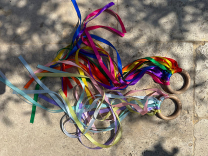 Hand Kite with Ribbons | Dance Ribbons | Rainbow