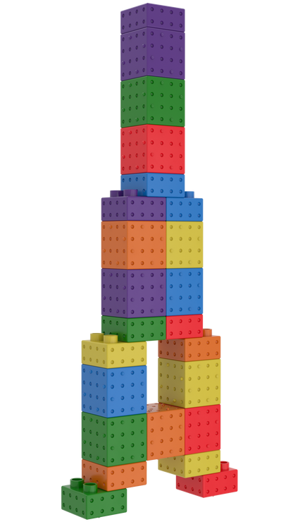 Magnetic Building Blocks Rainbow 24 pieces