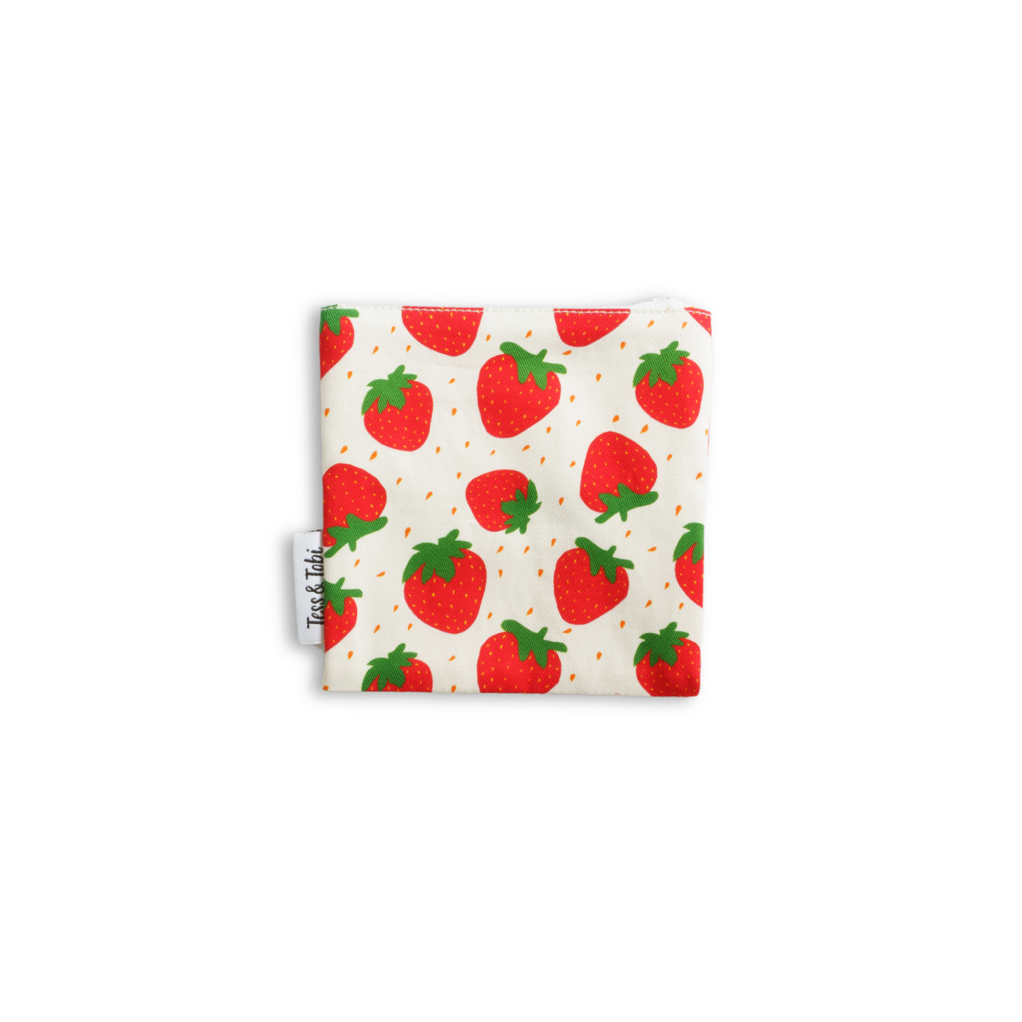 Washable snack bag | strawberry | 14x14cm