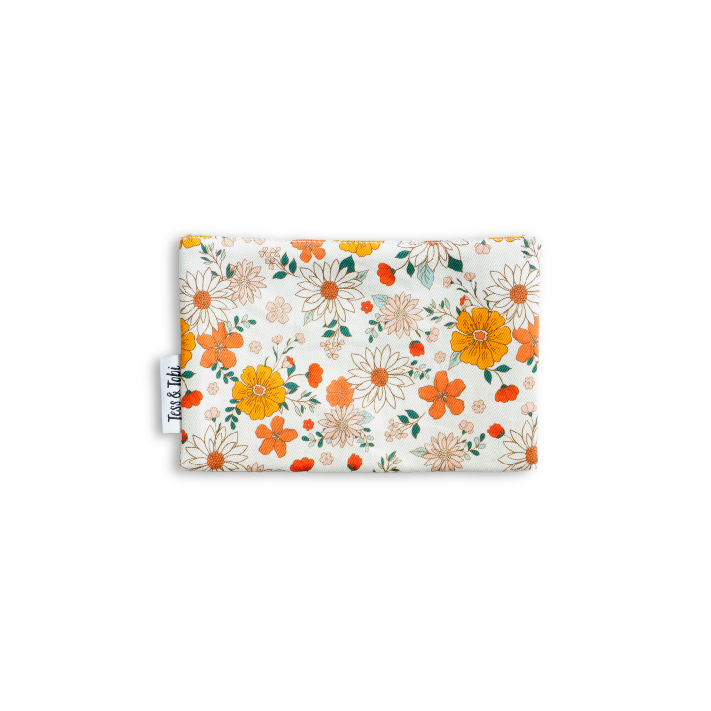 Washable snack bag | retro flowers | 12x18cm 