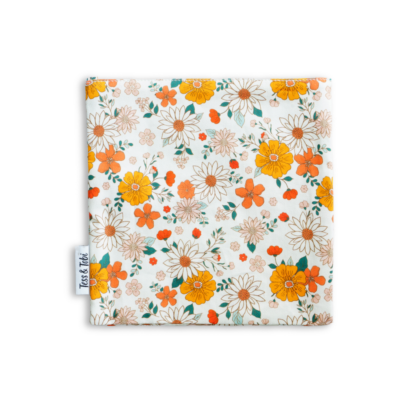 Washable sandwich bag 2.0 | retro flowers | 20x20cm