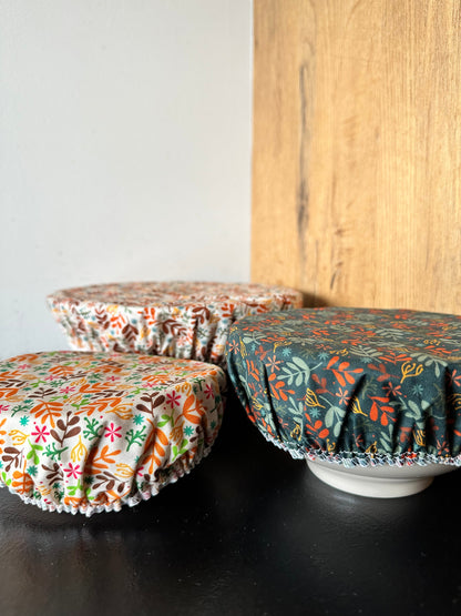 Tess &amp; Tobi | bowl covers | set of 3 | Leaves