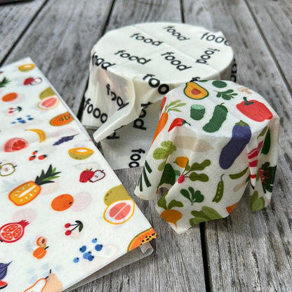 Beeswax cloths | 3 sizes | fruit and vegetables